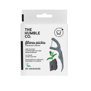 Fio Dental À Base de Plantas The Humble Co.Floss Picks com 30 unidades