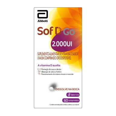 Suplemento Alimentar Sof D Go 2.000UI 60 Comprimidos
