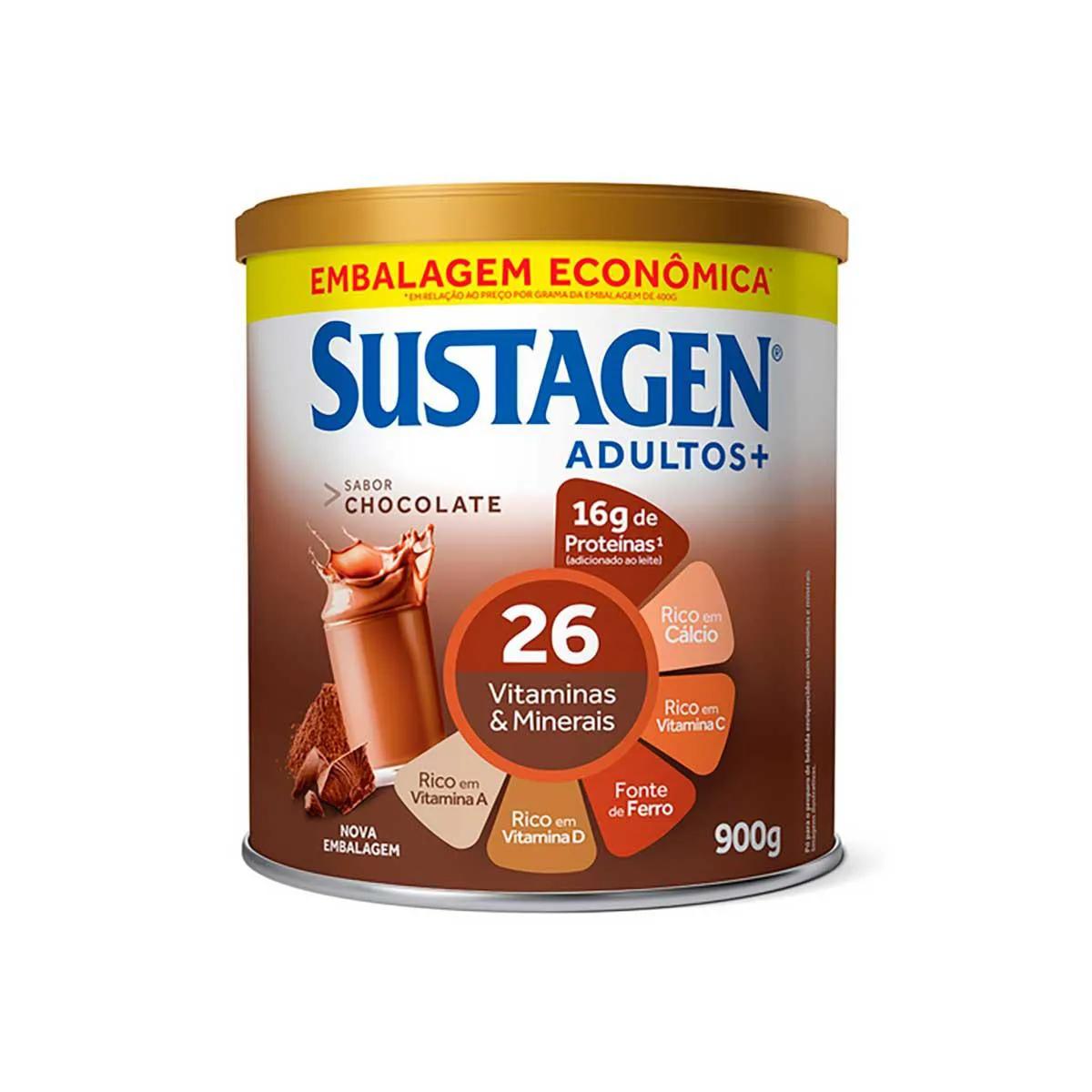 Complemento Alimentar Sustagen Adultos+ Chocolate com 900g