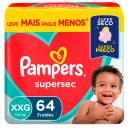 Fralda Pampers Supersec XXG - 64 Unidades