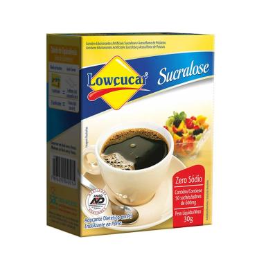 Adoçante em Pó Lowçucar Sucralose com 50 sachês de 30g cada