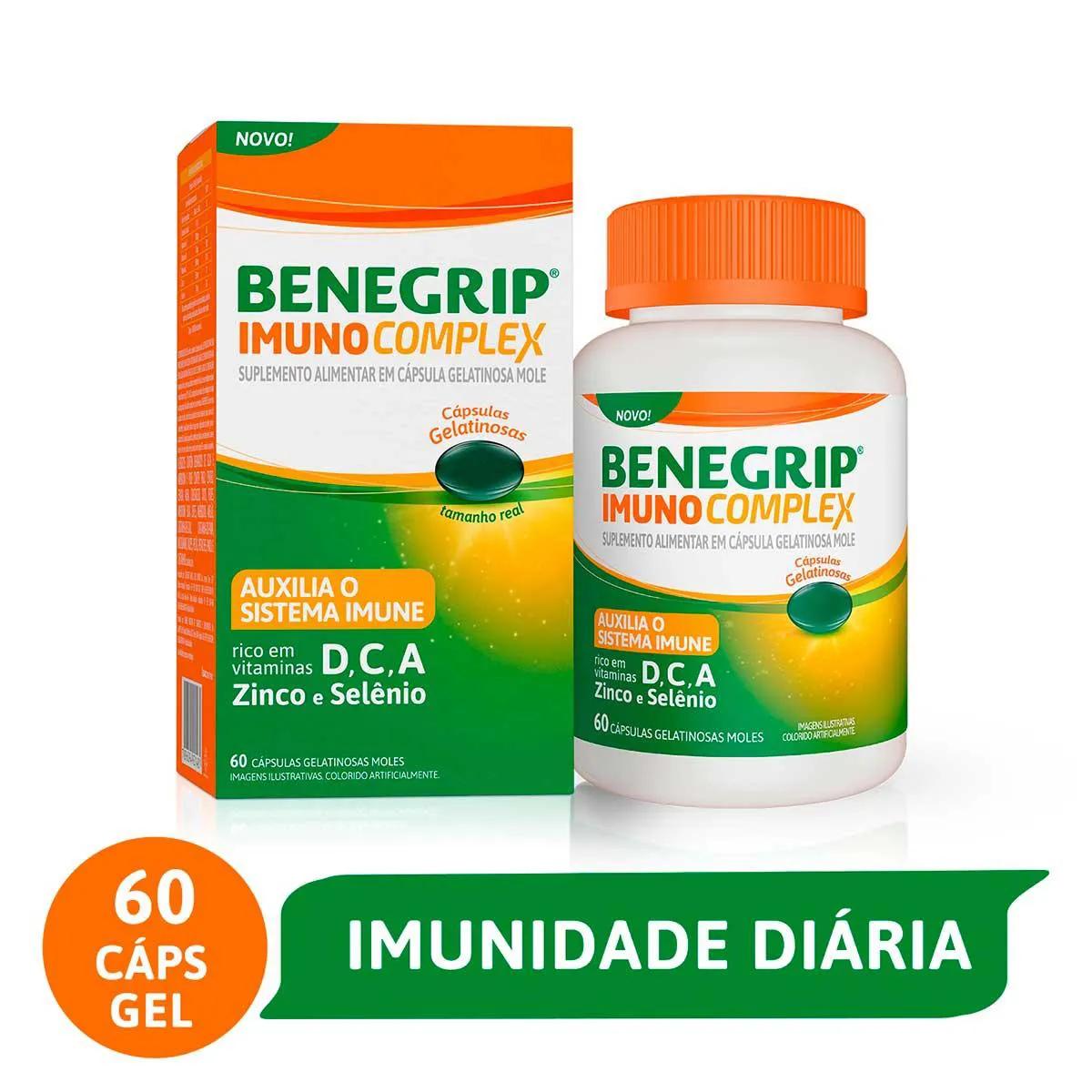 Benegrip Imuno Complex Suplemento Alimentar com 60 cápsulas