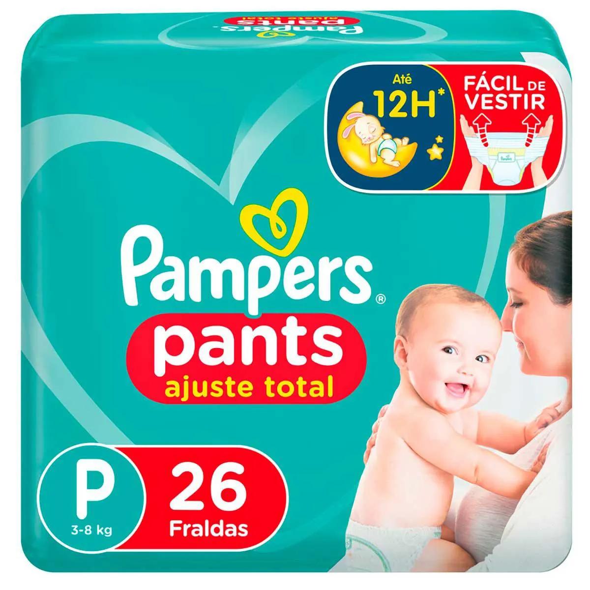 Fralda Pampers Pants Ajuste Total P - 26 Unidades