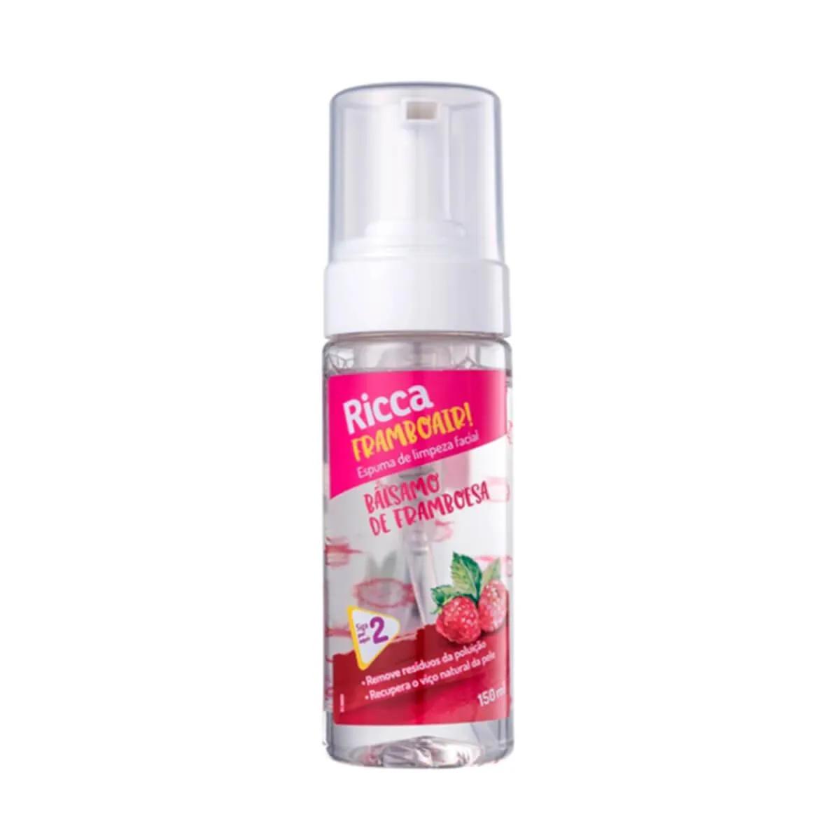 Espuma de Limpeza Facial Ricca Framboesa com 150ml