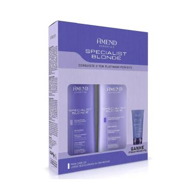 Kit Shampoo + Condicionador Matizador Amend Complete Specialist Blonde 250ml cada + Shampoo a Seco 75ml