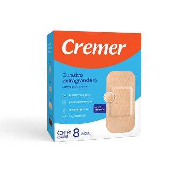 Curativo Cremer Extra Grande Bege com 8 unidades