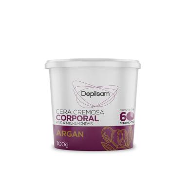 Cera Cremosa para Micro-ondas Depilsam Óleo de Argan com 100g