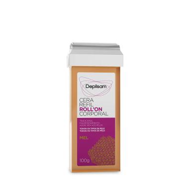 Cera Depilatória Depilsam Mel Roll-On Corporal Refil com 100g