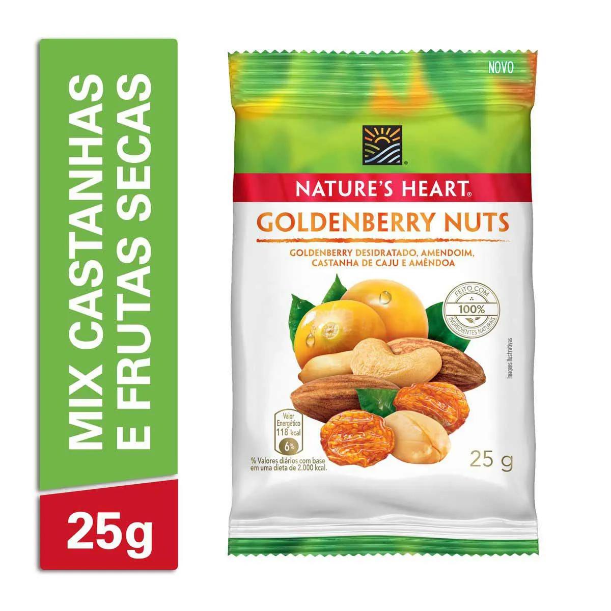 Snack Nature's Heart Goldenberry Nuts com 25g