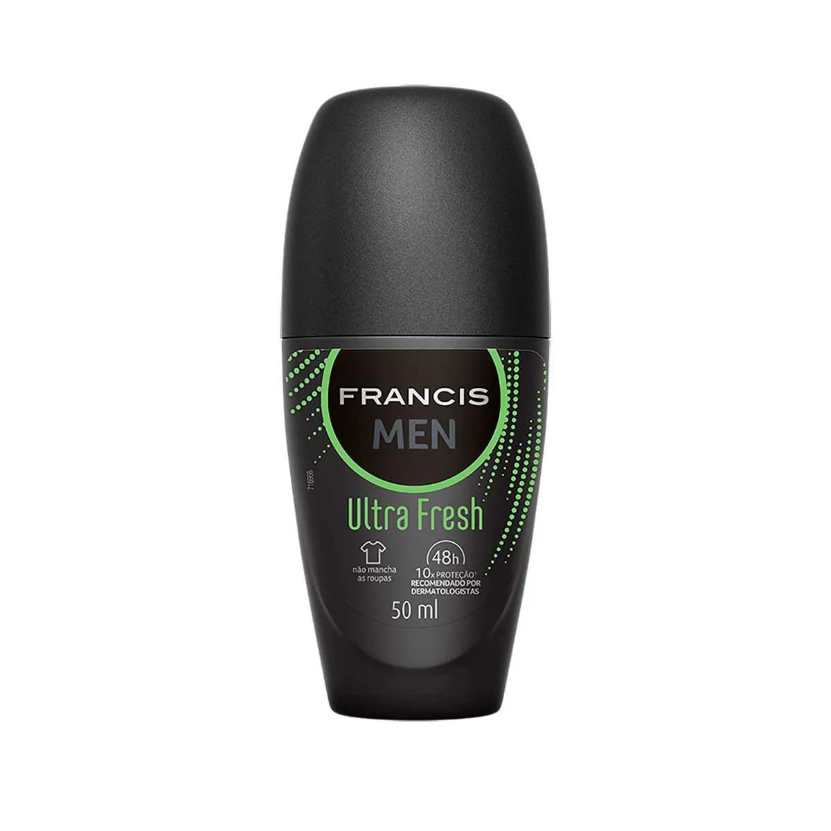 Desodorante Roll-On Francis Men Ultra Fresh com 50ml