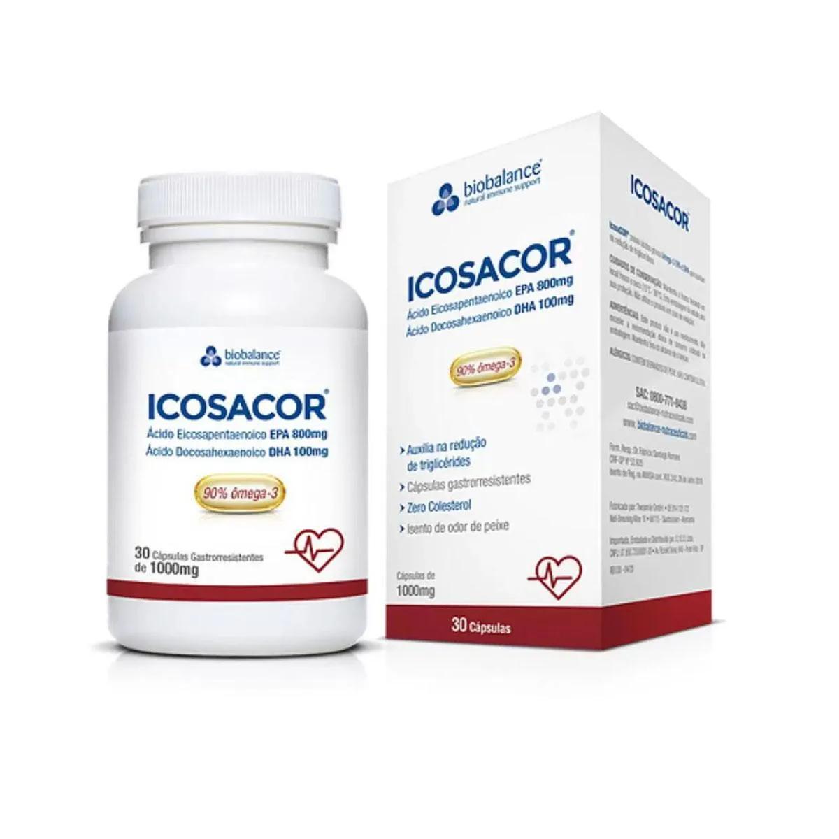 Suplemento Alimentar Icosacor com 30 cápsulas