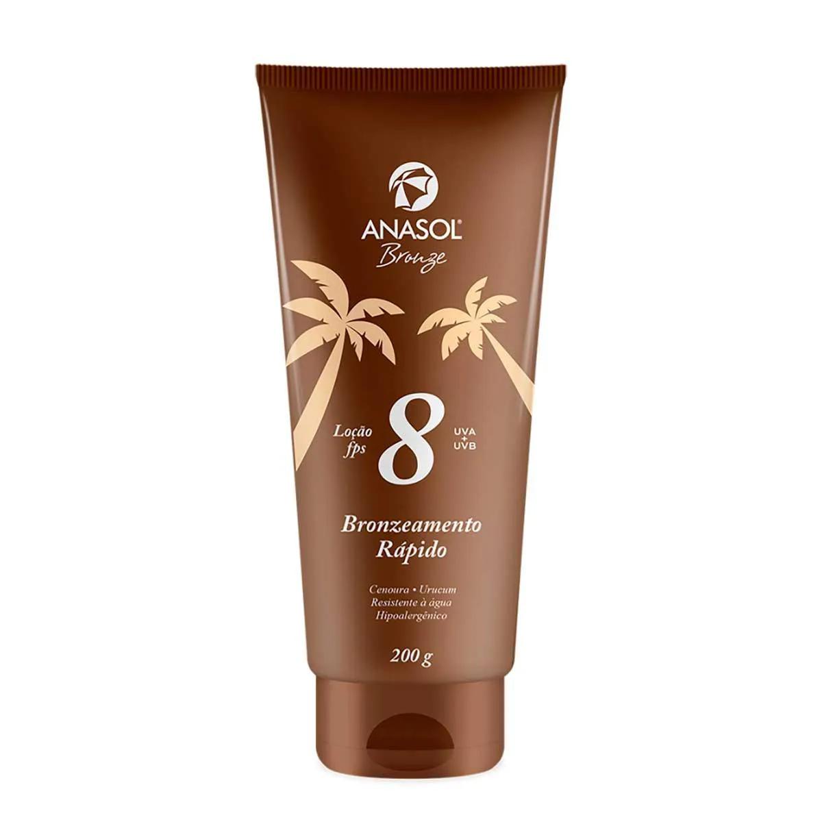 Loção Bronzeadora Anasol Bronze FPS 8 com 200g