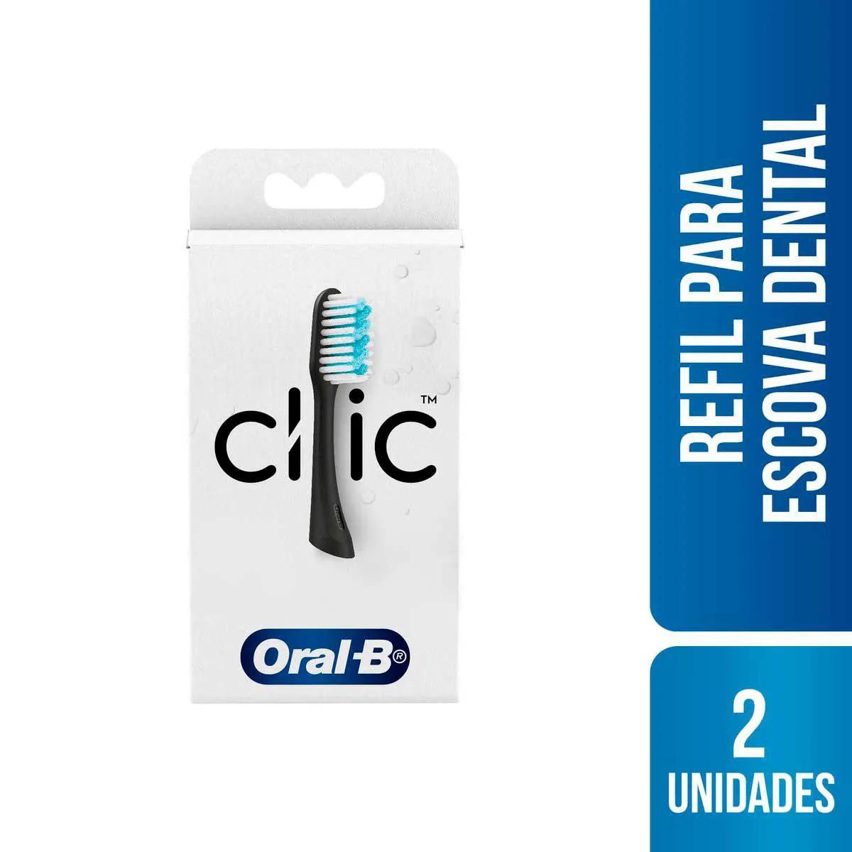 Refil para Escova de Dente Oral-B Clic com 2 Unidades