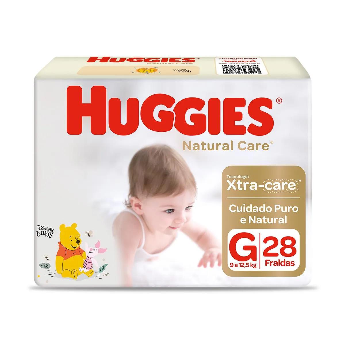 Fralda Huggies Natural Care G - 28 Unidades