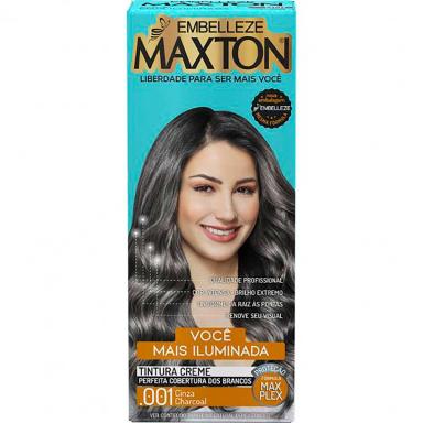 Tintura Creme Maxton .001 Cinza Charcoal com 1 Unidade