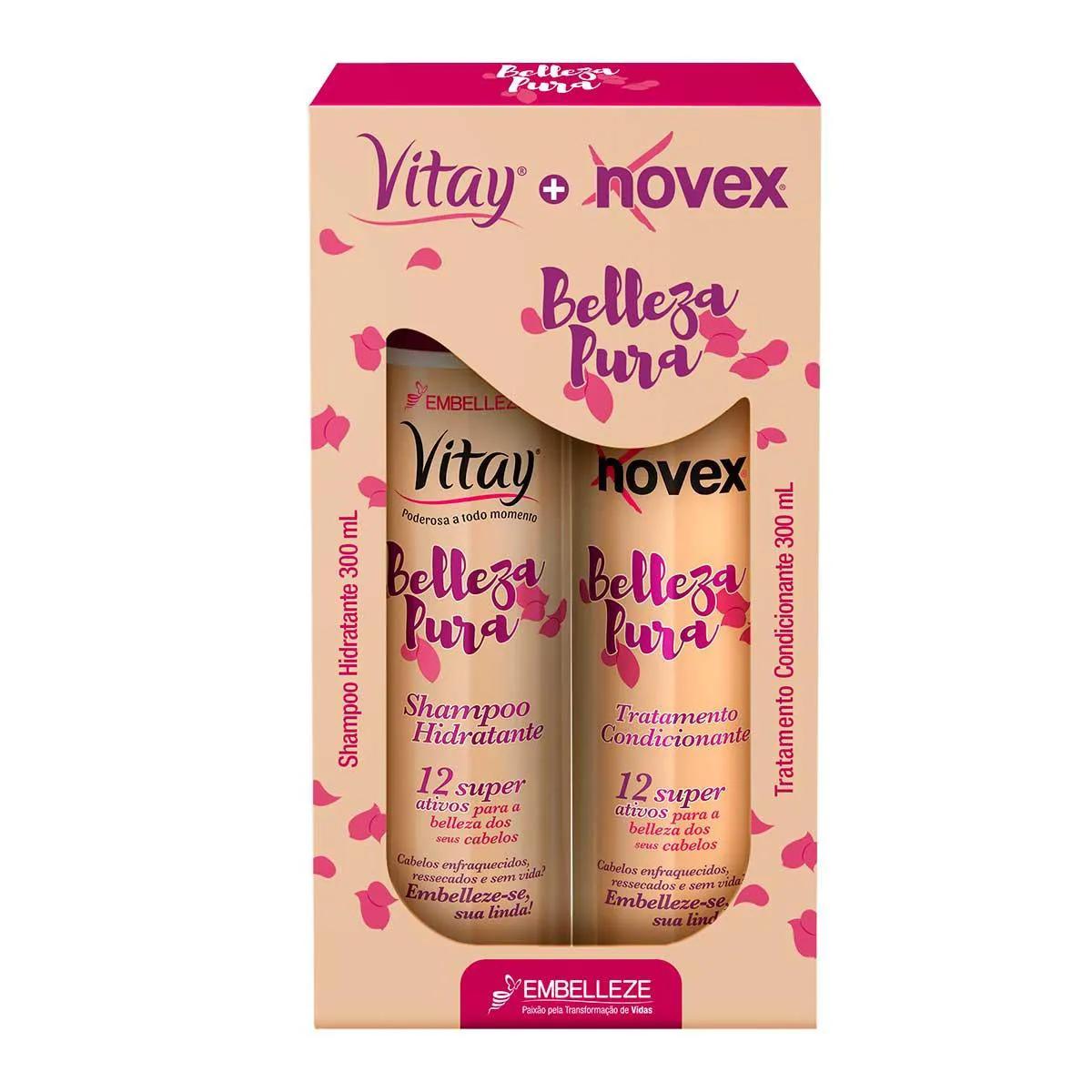 Kit Shampoo + Condicionador Vitay Novex Belleza Pura com 300ml cada