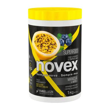 Creme de Tratamento Novex Vegano Superfood Maracujá & Mirtilo com 1kg