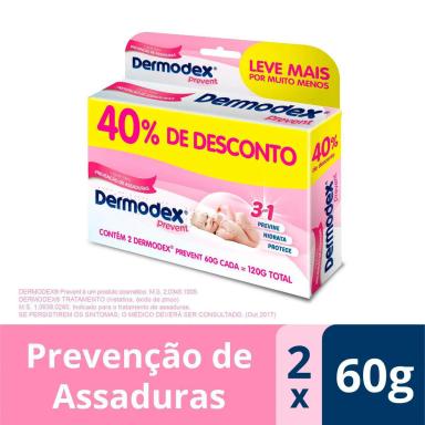 Kit Pomada para Prevenção de Assadura Dermodex Prevent com 2 unidades