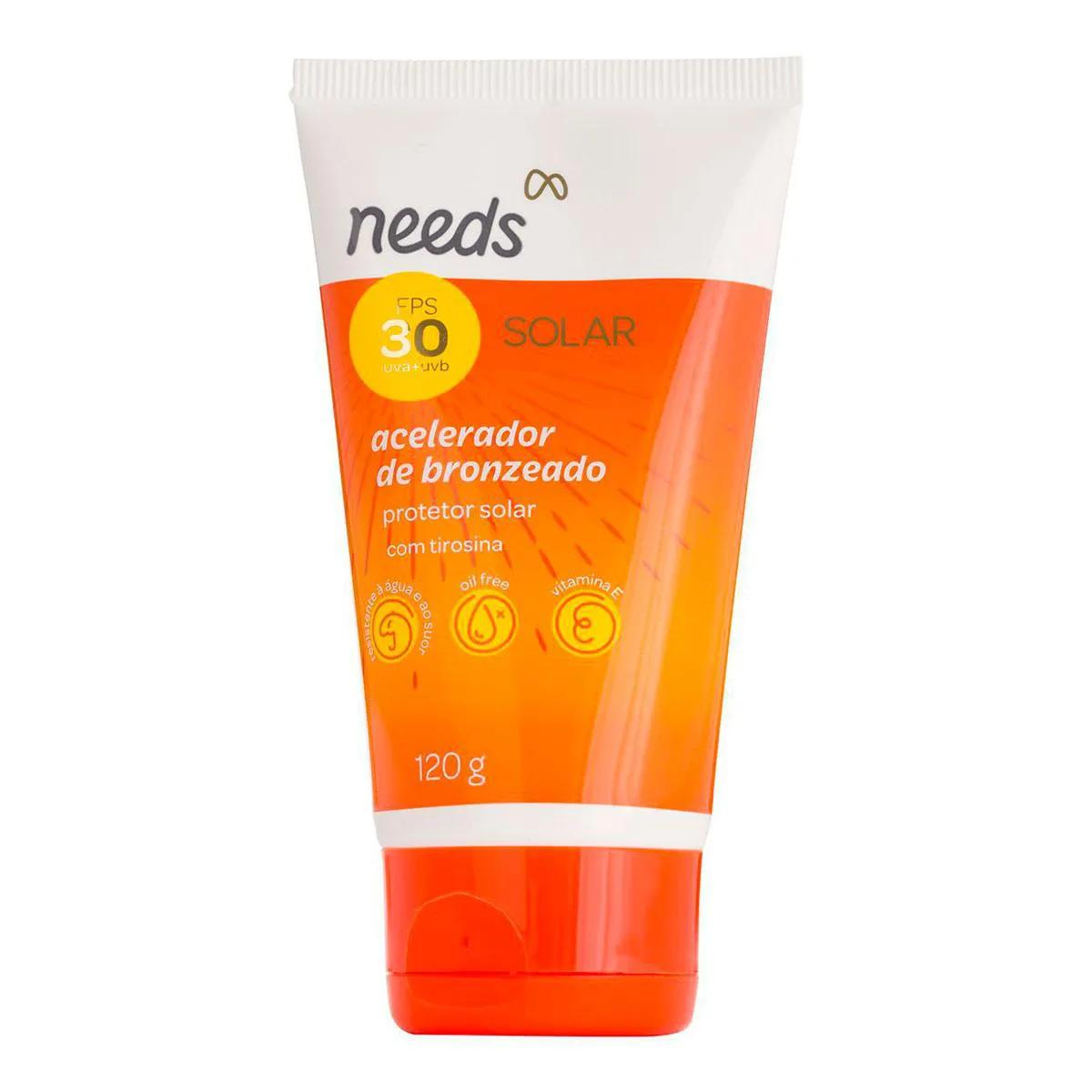 Acelerador de Bronzeado Needs FPS30 com 120g