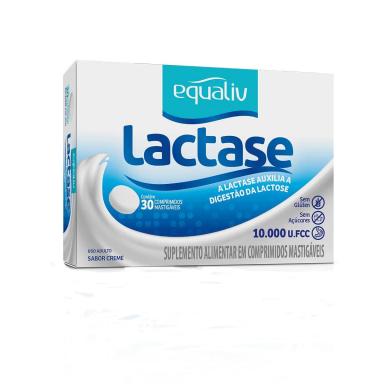 Suplemento Alimentar Lactase 10.000 FCC Equaliv com 30 Comprimidos