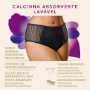 Roupa Íntima Feminina Tena Lavável Preta P 1 unidade