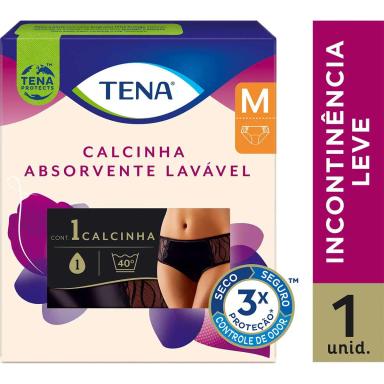 Roupa Íntima Feminina Tena Lavável Preta M 1 unidade