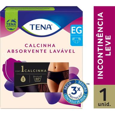 Roupa Íntima Lavável Feminina Tena Preta EG 1 unidade