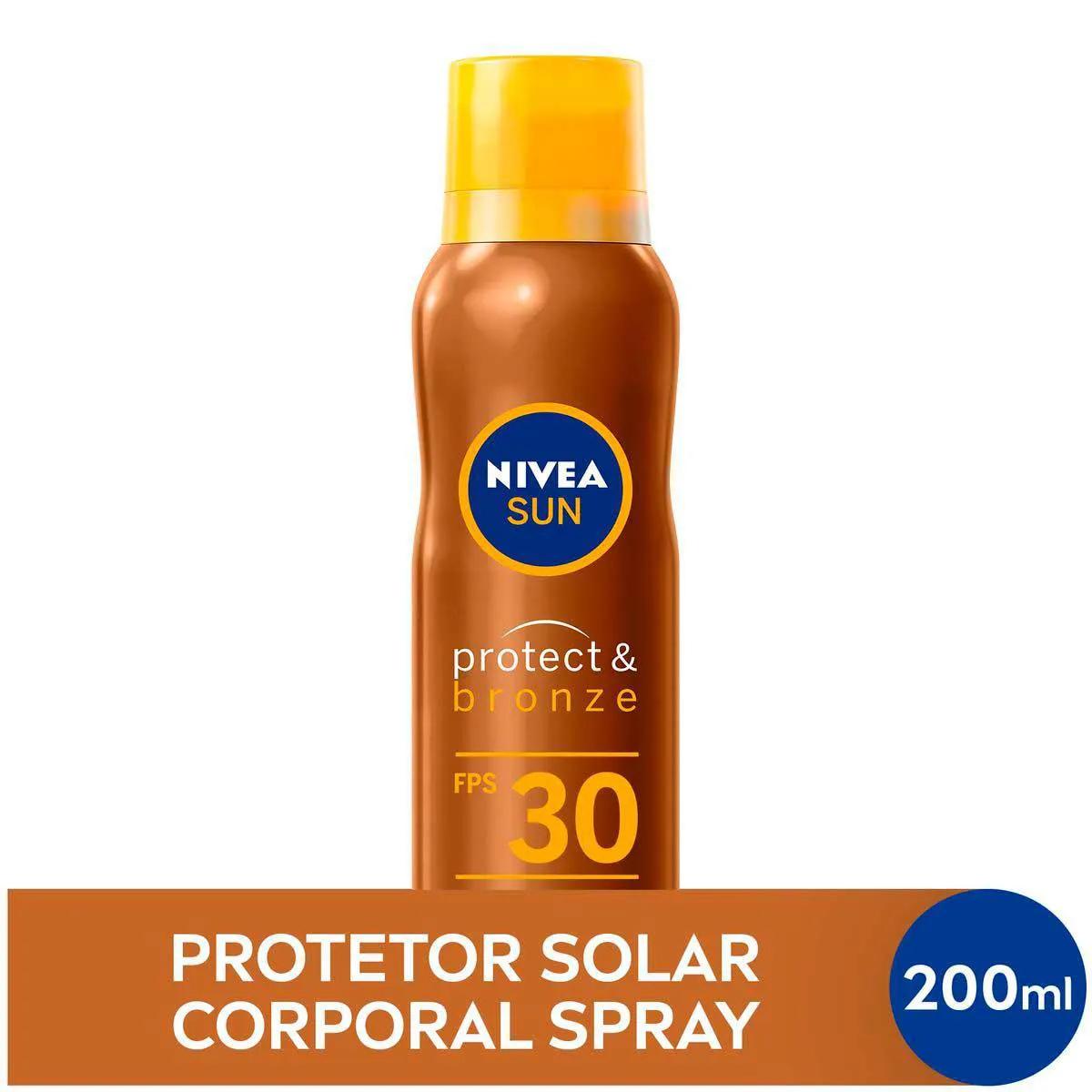 Protetor Solar Nivea Sun Protect&Bonze Aerosol FPS30 200ml