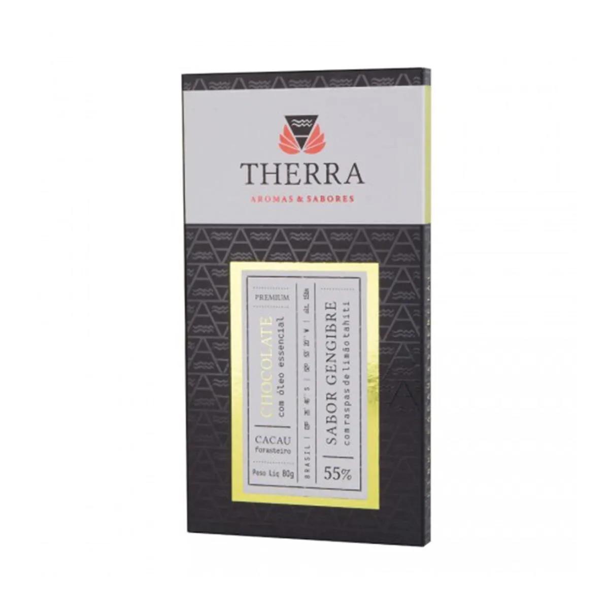 Chocolate Therra Gengibre com Raspas de Limão 55% com 80g