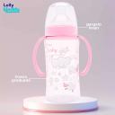 Mamadeira Lolly Big Dreams com Alça Rosa com 350ml
