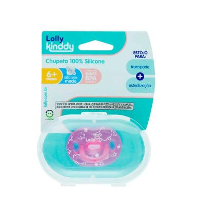 Chupeta Lolly Dreams Rosa Tamanho 2 para Bebês 6 meses+ com 1 unidade