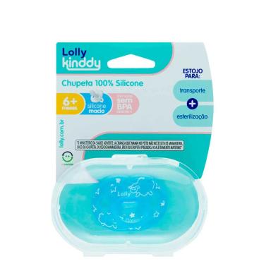 Chupeta Lolly Dreams Azul Tamanho 2 para Bebês 6 meses+ com 1 unidade