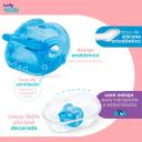 Chupeta Lolly Dreams Azul Tamanho 2 para Bebês 6 meses+ com 1 unidade