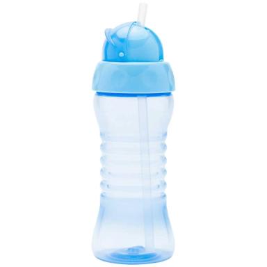 Copo Lolly Clean com Canudo Azul de 300ml