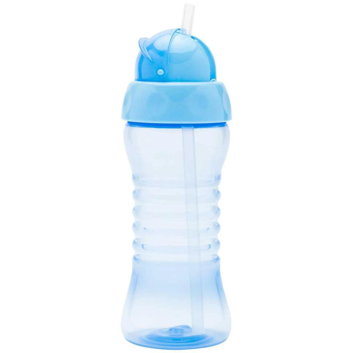 Copo Lolly Clean com Canudo Azul de 300ml