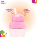 Copo Lolly Clean com Canudo Rosa de 300ml com 1 unidade