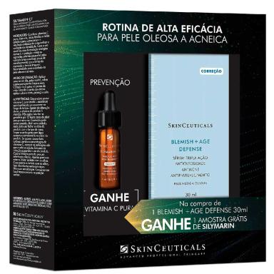Kit Sérum SkinCeuticals Blemish +Age Defense com 30ml + Silymarin CF com 4ml