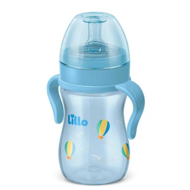 Mamadeira Lillo Super Evolution com Alça Azul de 240ml