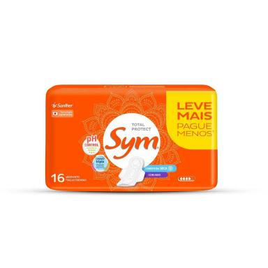 Absorvente Sym Total Protect Seca com Abas com 16 Unidades