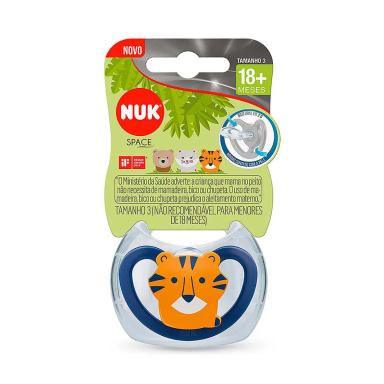 Chupeta NUK Space Silicone Boy S3 com 1 Unidade