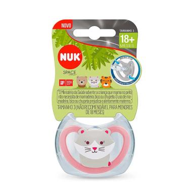 Chupeta NUK Space Silicone Girl S3 com 1 Unidade