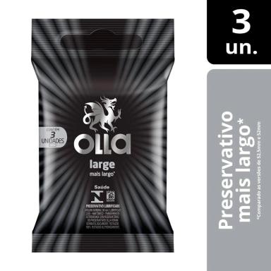 Camisinha Olla Large com 3 Unidades