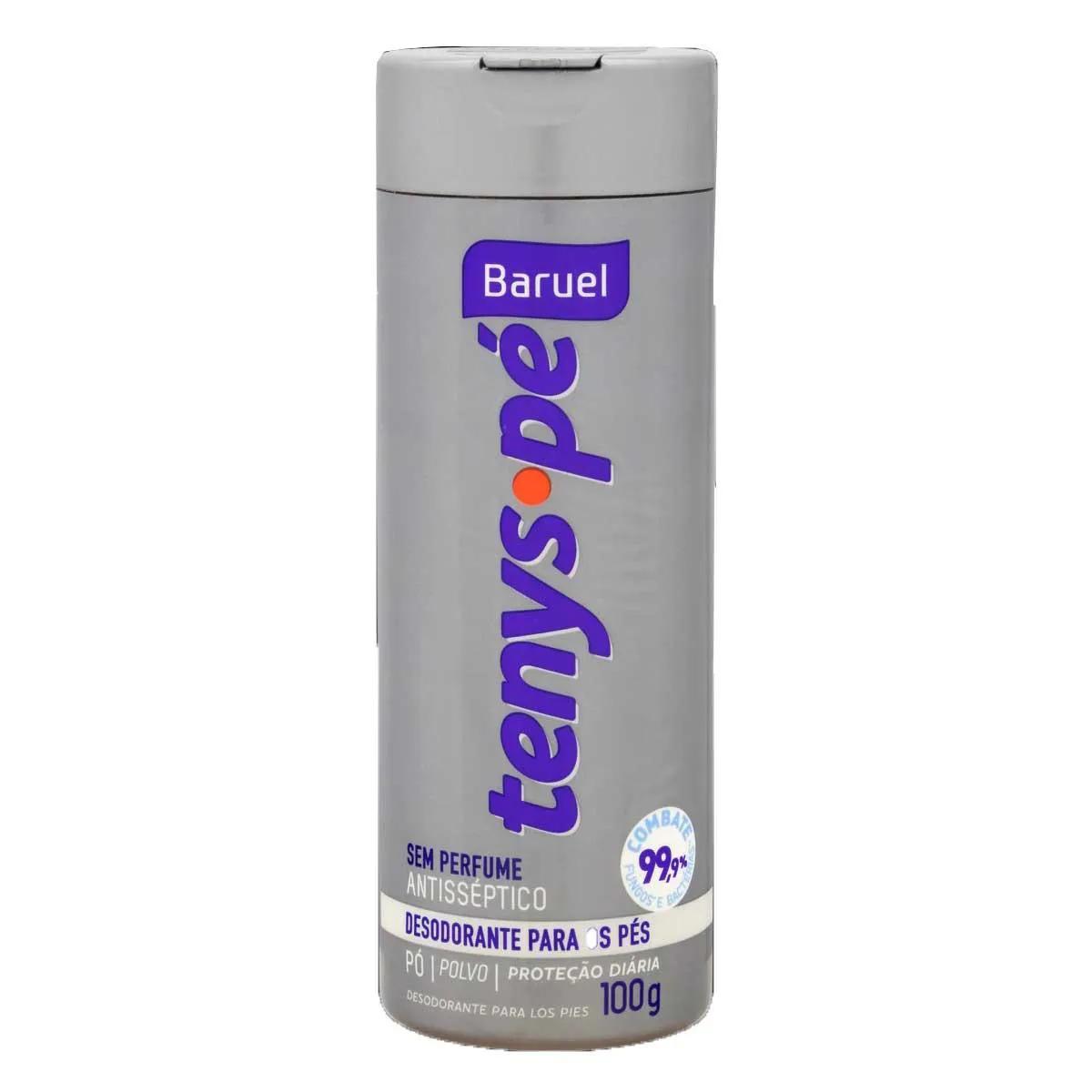 Talco Para os Pés Tenys Pé Baruel Sem Perfume com 100g