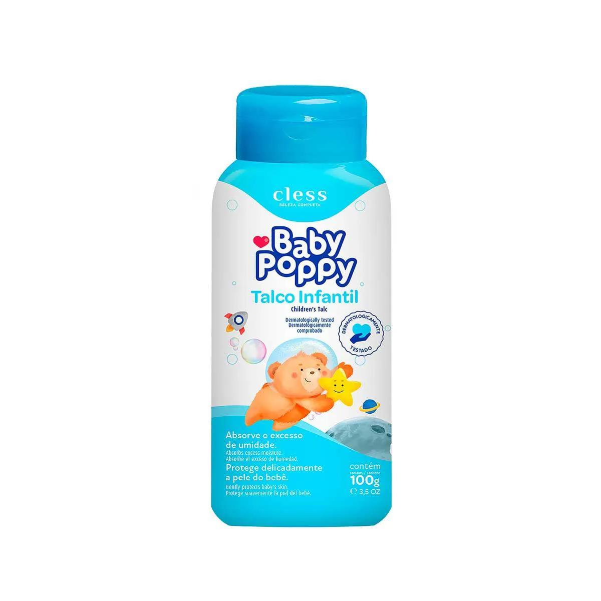 Talco Infantil Baby Poppy com 100g