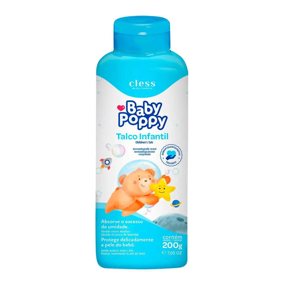 Talco Infantil Baby Poppy com 200g