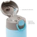 Garrafa Térmica com Canudo Buba Baby Gumy Azul com 400ml