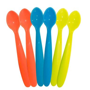 Kit Colher Buba Baby Colorido com 6 unidades