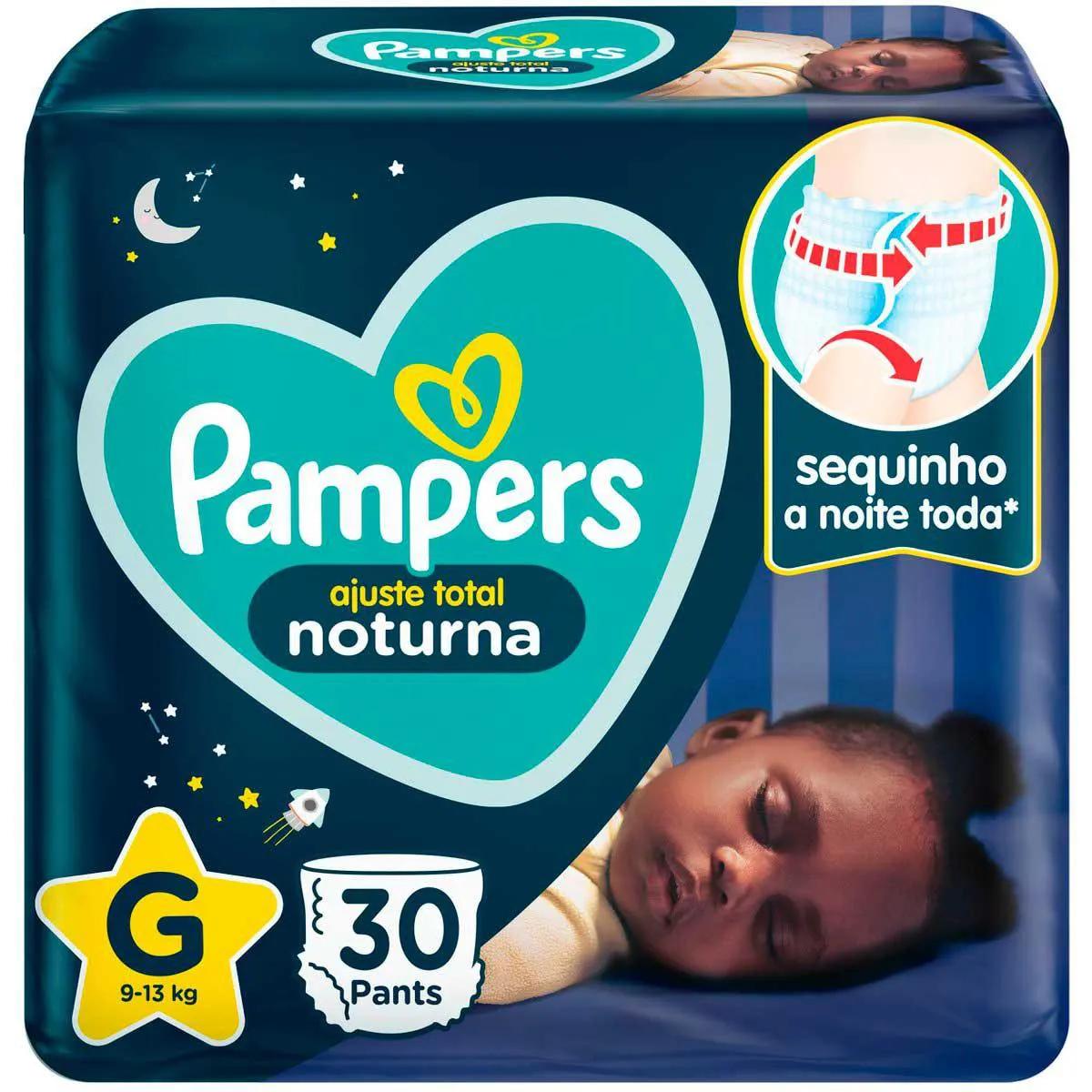 Fralda Pampers Pants Ajuste Total Noturna G - 30 Unidades