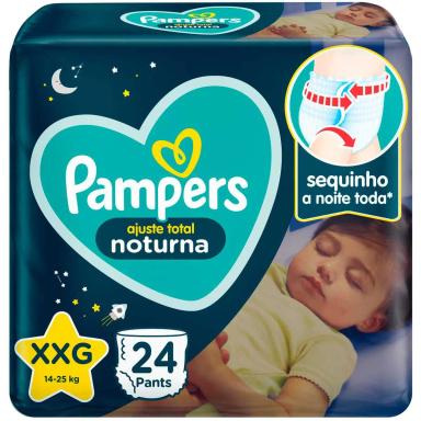 Fralda Pampers Pants Ajuste Total Noturna XXG - 24 Unidades