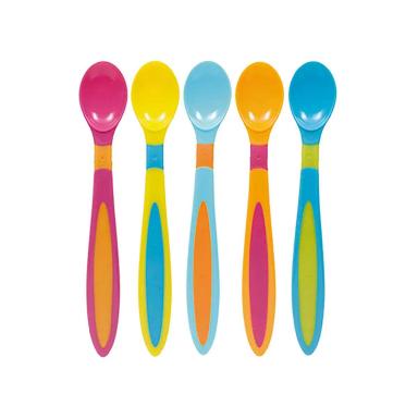 Kit Colher Buba Baby Colorido com 5 unidades